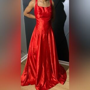 Elegant Fiery Red Gown